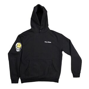 Black Hoodie with Yellow Skull Patch